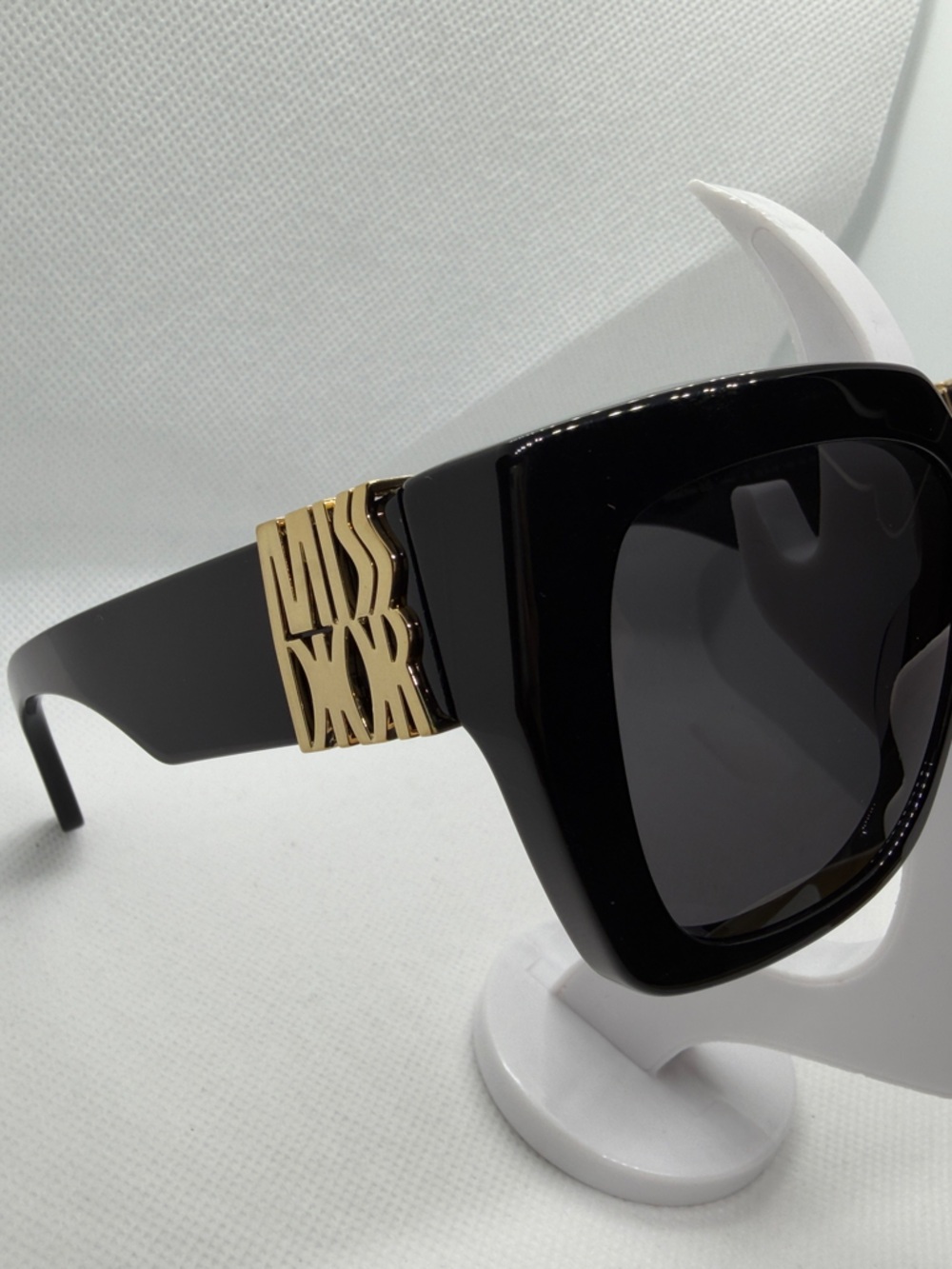 Dior Shiny Black Frames with Smoke Lenses Sunglasses